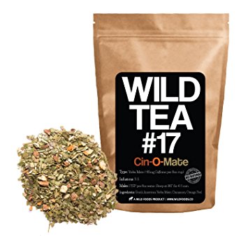 Organically Grown Yerba Mate Herbal Tea With Cinnamon and Orange Peel, Wild Tea #17 Cin-O-Mate by Wild Foods (8 ounce)
