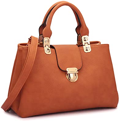 Dasein Women Satchel Handbags Top Handle Purse Medium Tote Bag Vegan Leather Shoulder Bag