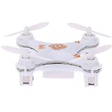 Mini Drone Quadcopter Micro Nano Size - RC Helicopter X-10A by KiiToys - Headless Mode 3D Flip 6 Axis Gyro 4 Channels Radio Control Smallest Quad Copter in the world with USA Warranty White