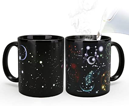 Mazaashop Heat Changing Constellation Mug Magical Coffee Mug Tea Cup Novelty Funny Gifts