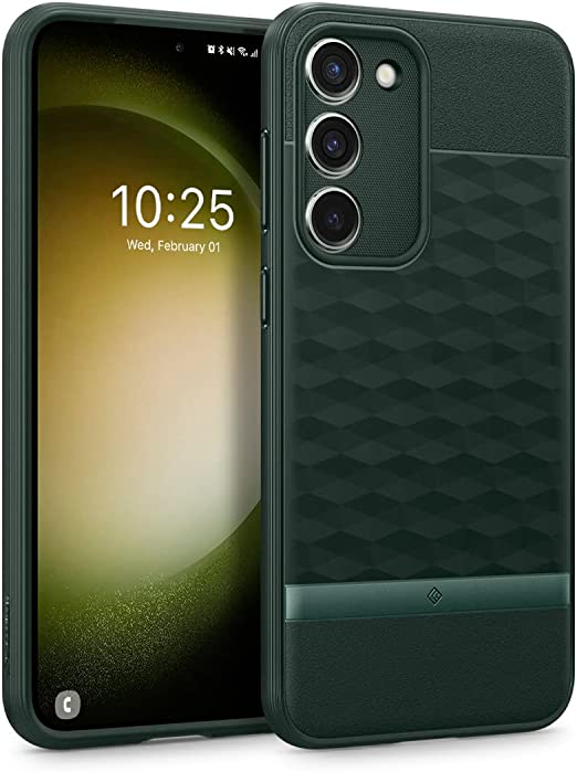 Caseology Parallax Designed for Samsung Galaxy S23 Plus Case 5G (2023) [Military Grade Drop Tested] - Midnight Green