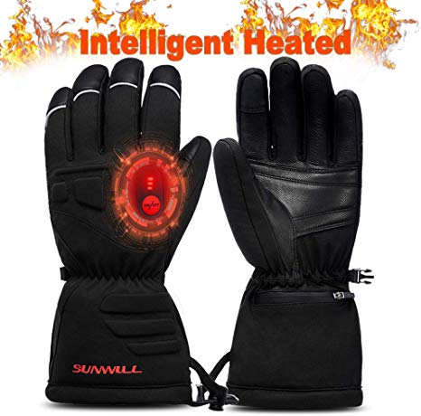 Battery Heated Gloves for Men Women,Rechargeable Electric Heated Gloves for Skiing,Motorcycle Hiking Cycling Hunting Raynaud & Arthritis