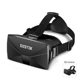 123042016 New Version12305DESTEK Vone 3D VR Virtual Reality Headset 3D VR Glasses with NFC and Nose Padding for 46 inch Smartphones for 3D Movies and GamesBetter than Google Cardboard Adjustable Strap