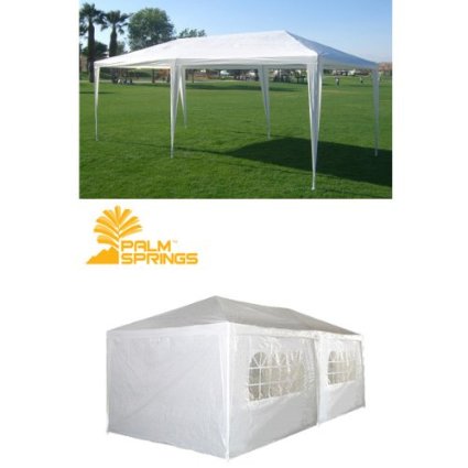 Palm Springs 10 X 20 White Party Tent Gazebo Canopy with Sidewalls