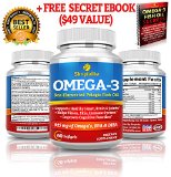 Simplalite Fish Oil Omega 3 60 Capsules Comes with 100 Free Ebook - Supports Healthy Heart Brain Joints Vision and Skin - Boosts Immune System with No Side Effects Live Longer and Healthier