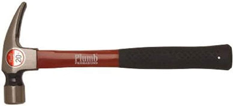 Plumb 20 oz. Regular Curve Claw Hammer with Fiberglass Handle - 11405