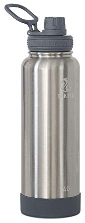 Takeya 51001 Actives Insulated Stainless Steel Bottle w/Spout Lid 40 oz