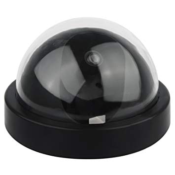 DEFEWAY Dummy Fake Security Surveillance Dome Camera with Flashing Red LED Light, Wireless Simulated Cameras for Home Security