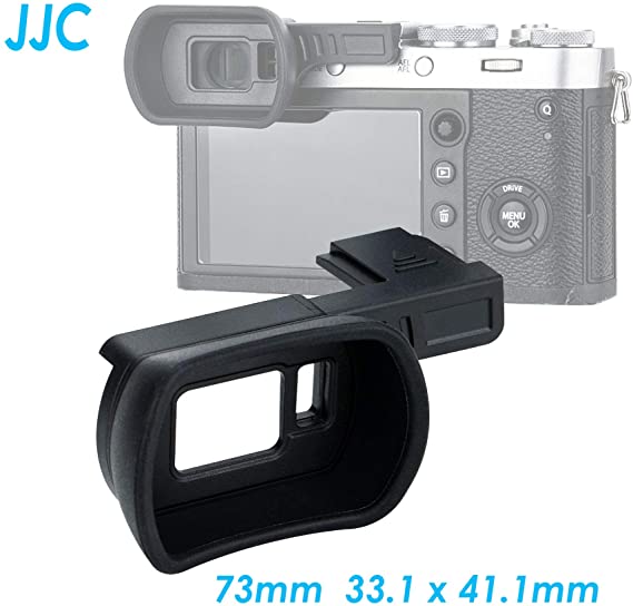 JJC Kiwifotos KE-XT100FL Large Soft Silicon Camera Eye Cup Eyepiece for Fuji X100F, X100F Eyecup, Fuji X100F Eyepiece, Fujifilm X100F Viewfinder, Hot Shot Eyecup Viewfinder, for Eyeglass Users