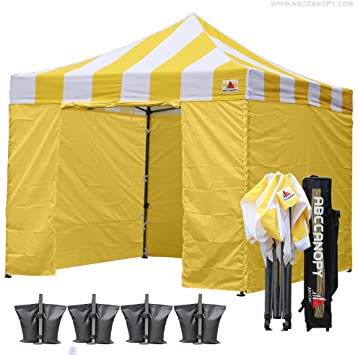 ABCCANOPY Canopy Tent Canopy 10x10 Pop Up Canopies Commercial Tents Easy Pop-up Instant Shelter with Removable Sidewalls and Roller Bag Bonus Weight Bags