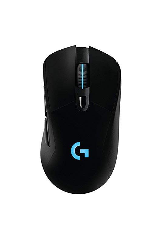 Logitech G703 Lightspeed Wireless Gaming Mouse W/Hero 16K Sensor, Lightsync RGB, PowerPlay Compatible, Lightweight 95G 10G Optional, 100-16, 000 DPI, Rubber Side Grips