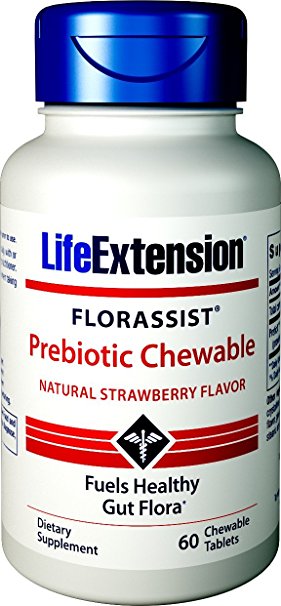 Life Extension Florassist Prebiotic, 60 Chewable Tablets