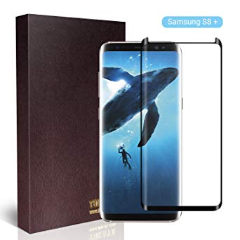 Galaxy S8 Plus Screen Protector with Tray Installation, TURATA Case-friendly, Non Full Coverage, Anti-Bubble, Anti-Scratch, Easy Installation 3D Curved Tempered Glass Screen Protector with Positioner for Samsung Galaxy S8 Plus