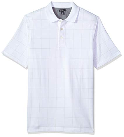 Van Heusen Men's Big and Tall Flex Short Sleeve Stretch Windowpane Polo Shirt