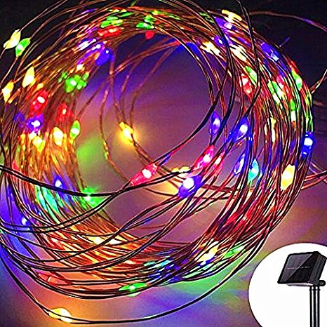 Sogrand Solar String Lights Outdoor Decorative Waterproof 200 Colorful LED Copper Wire Fairy Light Garden Decorations Home Decor Deal of The Day Prime Today Landscape Lamp for Patio Outside Party