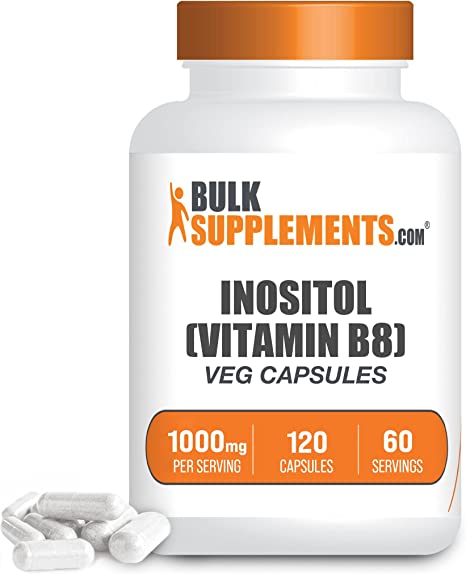 BulkSupplements.com Inositol Capsules - Vitamin B8 Supplement for Antioxidants & Liver Support - Vegan, Gluten Free, No Filler - 2 Capsules per Serving - 2-Month Supply (120 Veg Capsules)