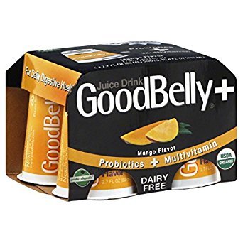 GoodBelly Mango Probiotic Drink, 2.7 Ounce - 4 per pack -- 6 packs per case.