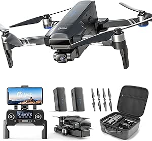 Holy Stone HS600 2-Axis Gimbal Drones with 4K EIS Camera for Adults, 2 Batteries 56-Min Flight Time, 10000 FT Long Range Transmission, GPS Drone with Auto Return, Brushless Motors, 4K/30FPS