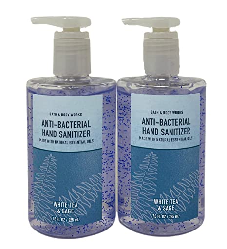 Bath & Body Works WHITE TEA & SAGE Anti-Bacterial Hand Sanitizer Lot of 2