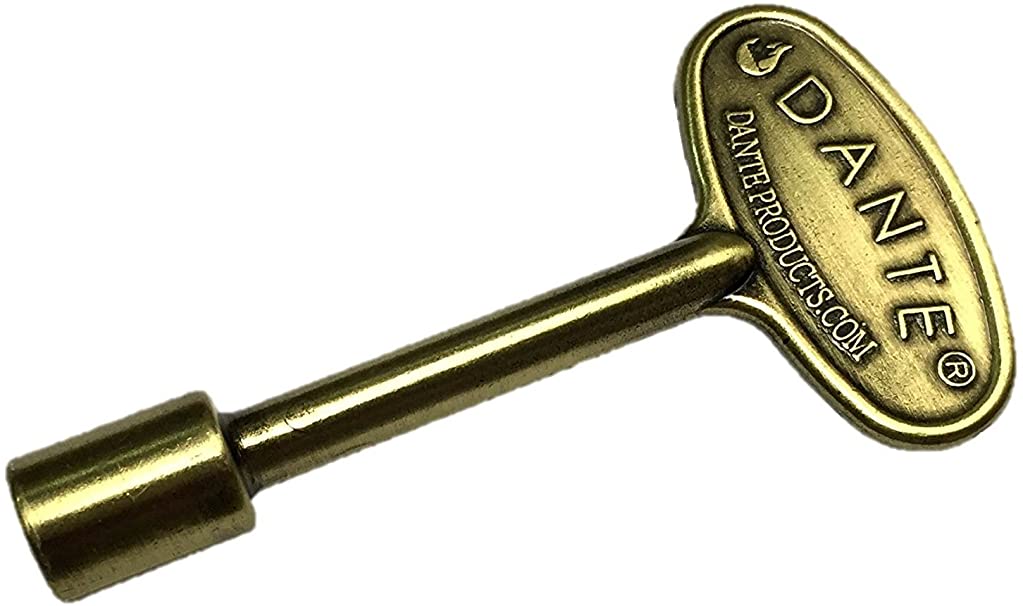 Dante Products 3" Universal Gas Valve Key, Antique Brass