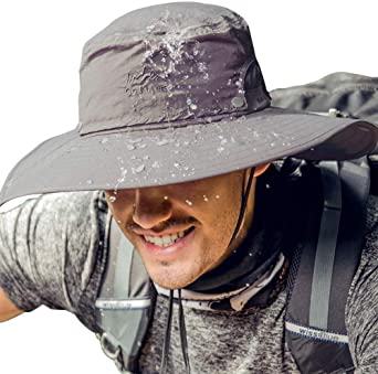 Cooltto Wide Brim Sun Hats with Waterproof Breathable for Fishing, Hiking, Camping