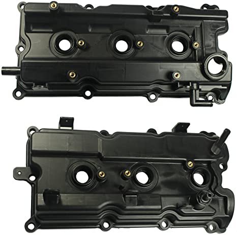LH & RH Valve Covers with Gasket & Spark Plug Seals for 2002-2004 Infiniti I35 2002-2006 Nissan Altima 2002-2008 Maxima 2003-2007 Murano 2004-2009 Quest 132648J102