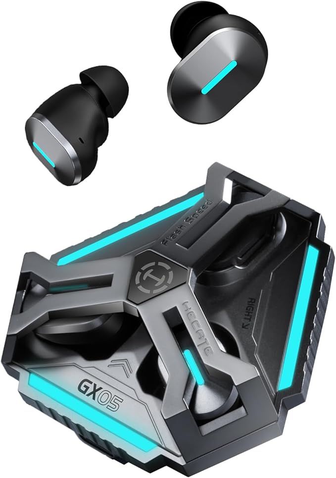 Edifier GX05 Wireless Gaming Earbuds with 2.4GHz Bluetooth 5.3, HiFi In-Ear Earbuds with 15ms Low Latency Game Mode, Dual ENC Mic, IP54 Waterproof, Fast Charge for PC/Laptop/Mobile/PS5/Switch/VR Black