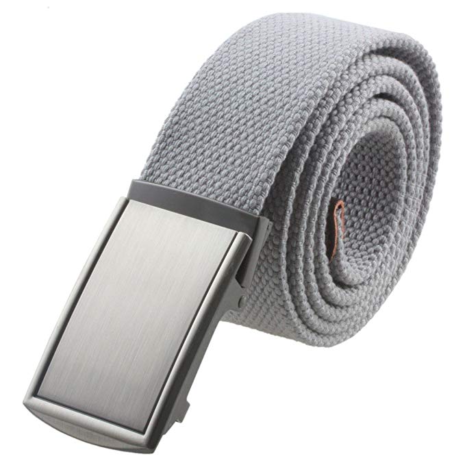 moonsix Canvas Web Belts for Men,Solid Color Casual Military Style Belt