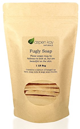 Aloe & Calendula Soap, 1 Pound Bag of Fugly Soap, a Mixture of Banged Up Bars, Soap Ends & Soap Chunks. 100% Natural & Organic Soap.