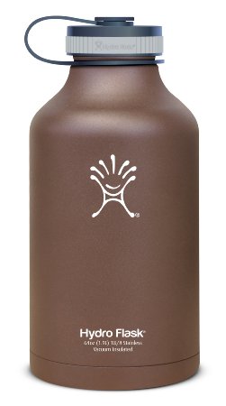 Hydro Flask Insulated Stainless Steel Wide Mouth Water Bottle and Beer Growler, 64-Ounce