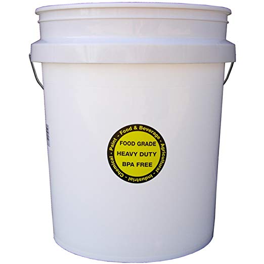 Encore Plastics 5-Gallon Commercial Food Grade Bucket FDA approved Pail Used for Paints Coatings Varnishes Water Sealants Concrete Patching Compounds Asphalt Coatings Soaps Detergents