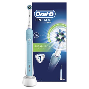 Oral-B Pro 600 CrossAction Electric Rechargeable Toothbrush powered by Braun