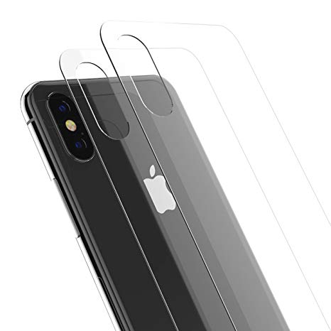 iPhone X Back Glass Protector, Kolpop 2.5D iPhone X Tempered Glass Back Protector, Anti-Fingerprint Case Friendly Anti-Scrath Slim Back Glass Protector Film For iPhone X/iPhone 10 (Clear)