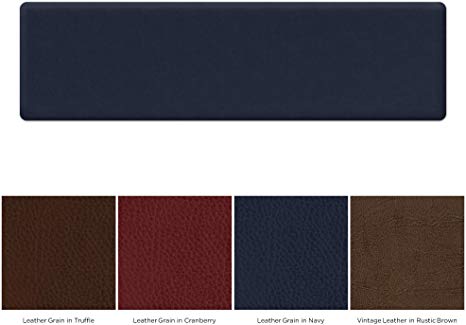 NewLife by GelPro Anti-Fatigue Nonslip 1/2" Thick Hard Floor Utility Mat for Garage, Patio and Kitchen, 20" x 72", Leather Grain Navy