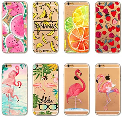 iPhone 6/6S Case, Mixneer Watermelon Fruit Banana Flamingo Slim TPU Phone Case for Apple iPhone 6/6S 4.7 Inch - Style 12