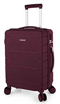 TravelCross Vermont Premium 20'' Carry On Ultra-Resistant Lightweight Spinner Luggage - Red