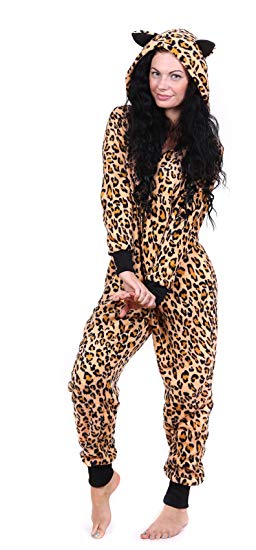 Totally Pink Women's Warm and Cozy Plush Adult Onesie/Pajamas/Onesies