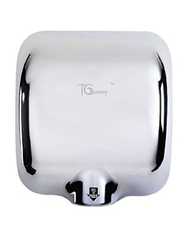 TCBunny® (1 Pack) Heavy Duty 1800 Watts High Speed 90m/s Automatic Hot Commercial Hand Dryer - Stainless Steel