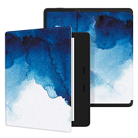 Ayotu Colorful Case for Kindle Oasis - (9th Gen, Released only in 2017) Honeycomb Version PU case with Auto Wake/Sleep,New Waterproof 7''Kindle Oasis Case,Soft Shell Series KO-10 The Watercolor