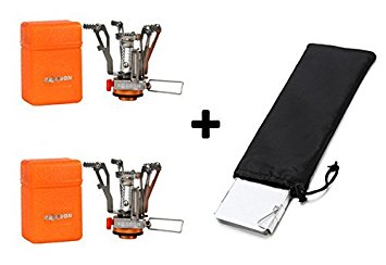 Outdoors Mini Camping Stove Ultralight Collapsible Stove Backpacking with windshield (2 pcs/pack)