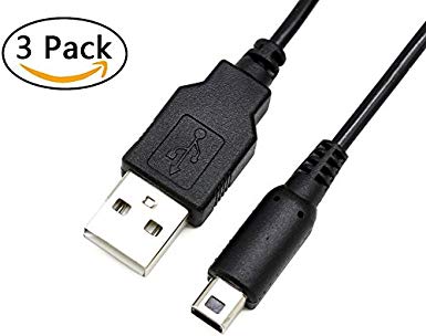 1.2M USB Power Charger Cable For Nintendo 3DS& DSI& dsi xl (3 pack)