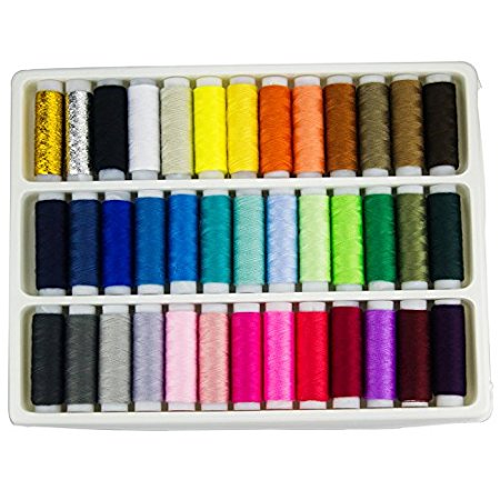 Sewing Thread 39 Spools Assorted Color 200 Yards Polyester Thread