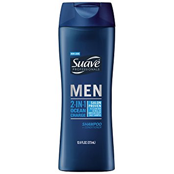 Suave Professionals Men 2-in-1 Shampoo   Conditioner, Ocean Charge 12.6 oz (Pack of 6)