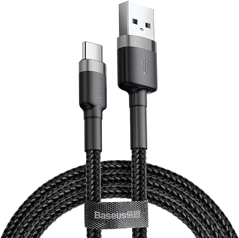 Baseus Cafule Cable - USB to USB-C Connect & Charge Cable 2 A, 2 m (Grey/Black)
