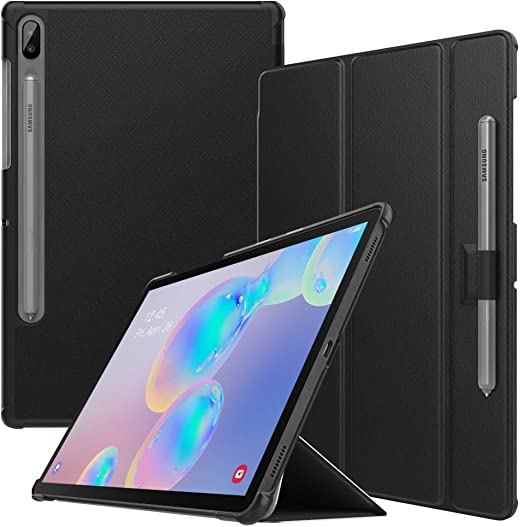 MoKo Case Fit Samsung Galaxy Tab S6 10.5 2019, Ultra Lightweight Slim Smart Stand Cover Case with Auto Wake/Sleep Function for Galaxy Tab S6 10.5 inch SM-T860/T865 2019 Release Tablet - Black