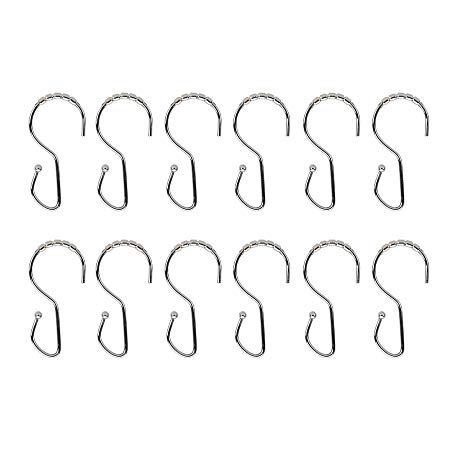 Umbra Ride Chrome Shower Curtain Rings, Set of 12