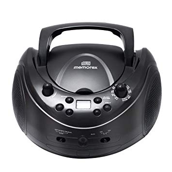 Memorex Portable Top-Loading CD Boombox with AM/FM Radio and 3.50mm Line Input