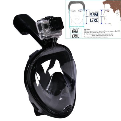 Ranphy Snorkel Mask for Adults and Youth. Full Face Free Breathing Design. Best Snorkeling Experience with Anti-fog and Anti-leak Technology. Prevent Gag Reflex with Tubeless Design.