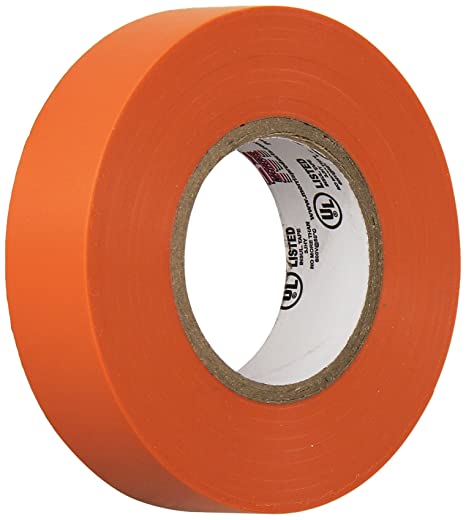 Morris 60070 Orange Vinyl Plastic Electrical Tape, 7 mil, PVC, 66' Length, 3/4" Width, 1-Pack