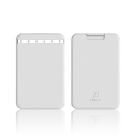 Zenlet The Ingenious RFID Blocking Card Holder and Wallet That Brings Simplicity Security and Intuition Together in a Stylish Small and Slim Package Fit in Front Pocket White